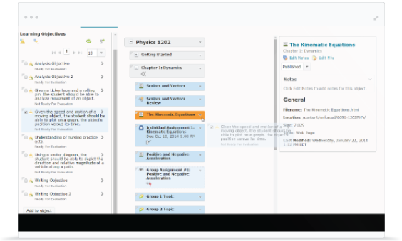 Screenshot of the Brightspace making tasks more efficient with user-friendly tools.