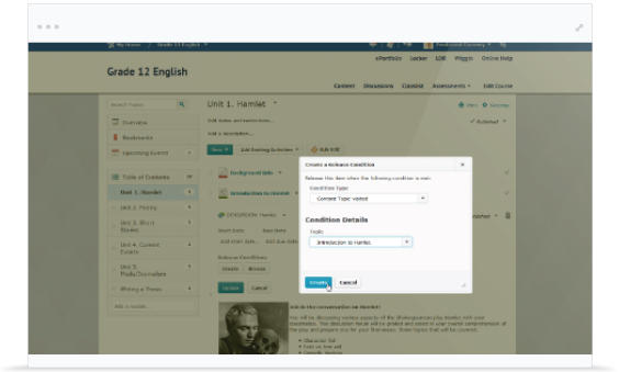 Screenshot of the Brightspace increasing student and faculty engagement.