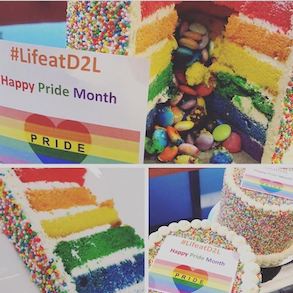 Happy Pride Month! How amazing are these cakes from cake day in our Melbourne office? ❤️????? #lifeatD2L #PrideMonth #June