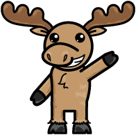 Moose mascot dressed up to help you schedule a demo