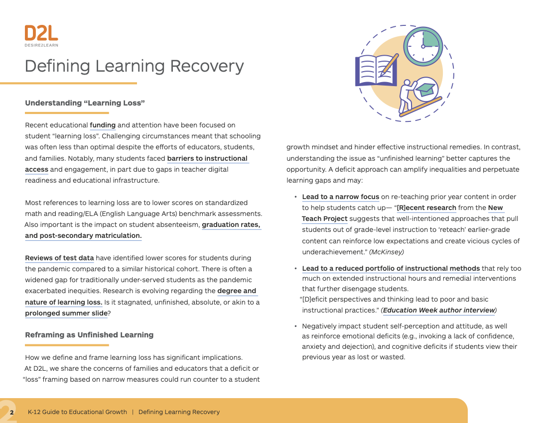 From Student Recovery to Reimagining Schools Guide Page 2