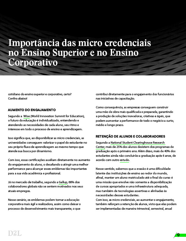 Página 9 do e-book Micro Credenciamento: um guia completo