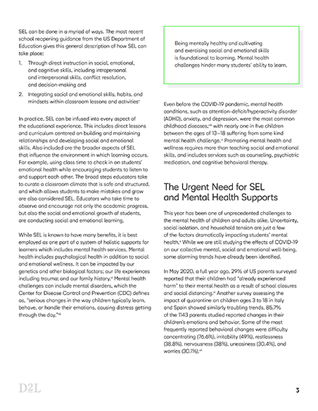  Supporting Social Emotional Learning to Help Enable Student Recovery page 2