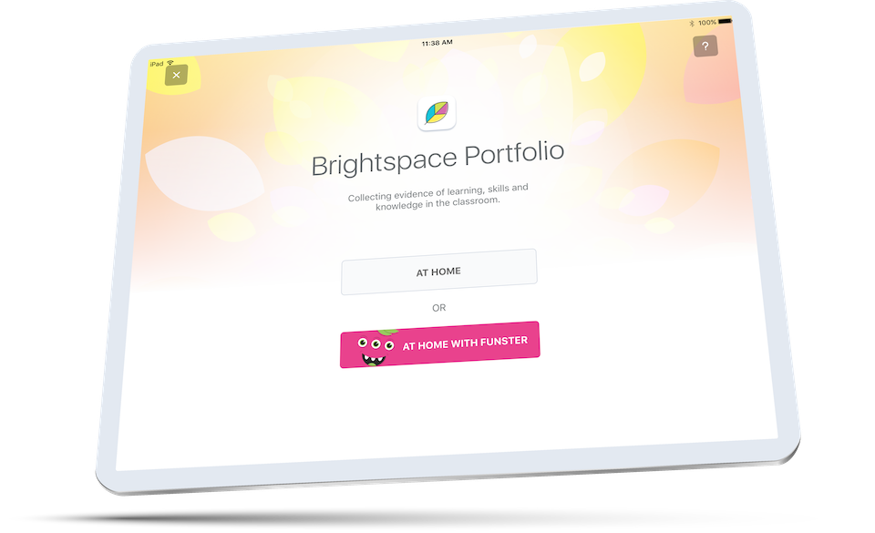 Screenshot of portfolio in tablet